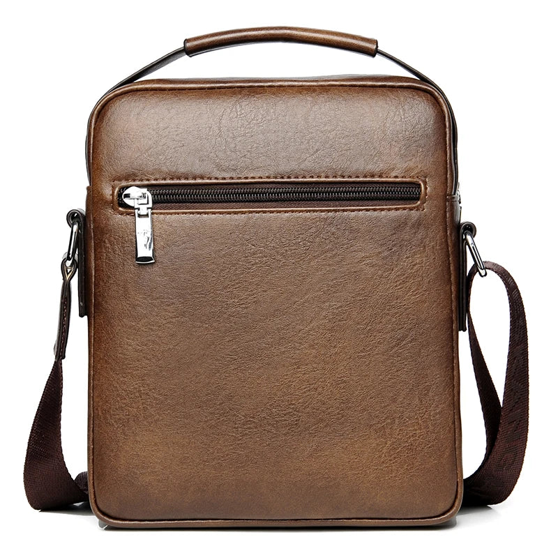 Canguru-Bolsa de ombro lateral de couro para homens, bolsa crossbody, mensageiro de negócios, bolsa masculina, presente do marido, marca de luxo